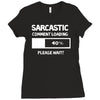 sarcastic comment loading please wait funny cool humour Ladies Fitted T-Shirt