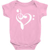 music heart rock baseball jersey Baby Onesie