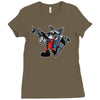 rocket vintage cartoon style Ladies Fitted T-Shirt