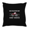 case ih red tractor boy comin' through Throw Pillow