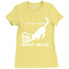 i need a beer right meow Ladies Fitted T-Shirt
