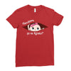 August Peeking Out Baby Girl in Spanish Ladies Fitted T-Shirt