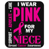 I Wear Pink For My Niece (Breast Cancer Awareness) Mousepad