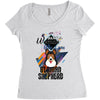 who loves german shepherd Women's Triblend Scoop T-shirt
