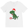 christmas dinosaur V-Neck Tee