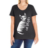 cat stripes Ladies Curvy T-Shirt