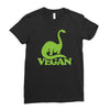 vegan dinosaur best trending Ladies Fitted T-Shirt