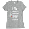 republican, democrat, busy slaying dragons fantasy Ladies Fitted T-Shirt