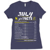 July Girl Facts Leo Ladies Fitted T-Shirt