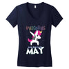 UNICORN ARE BORN IN MAY Women's V-Neck T-Shirt