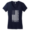 Vintage Usa Flag Women's V-Neck T-Shirt