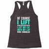 cat cats lift lifting fitness Racerback Tank