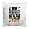 Strong Independent Motivated Libra Throw Pillow