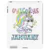 unicorns are born in january cute unicorn iPad 3 and 4 Case