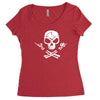 rock skull Women's Triblend Scoop T-shirt