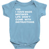 life didn't come with instructions Baby Onesie