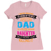 Super Cool Dad Of A Freaking Awesome Daughter Ladies Fitted T-Shirt