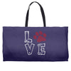 love paw rhinestud Weekender Totes
