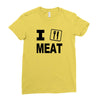 i eat meat Ladies Fitted T-Shirt