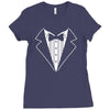 tuxedo fancy dress funny Ladies Fitted T-Shirt