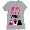 Women's March Hear Our Voice Ladies Fitted T-Shirt