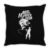 reel moms fish Throw Pillow