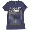 August Girl Facts Leo Ladies Fitted T-Shirt