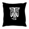 beer belly xray skeleton funny Throw Pillow