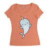 cute kawaii narwhals are cute Women's Triblend Scoop T-shirt