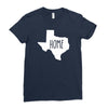 home texas outline Ladies Fitted T-Shirt