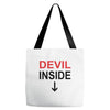 devil inside Tote Bags