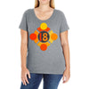 orange 18 Ladies Curvy T-Shirt
