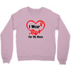 niece i wear a red heart ribbon Crewneck Sweatshirt