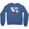 californian boxer lover Crewneck Sweatshirt