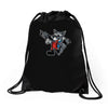 rocket vintage cartoon style Drawstring Bags