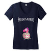 Pregosaurus Girl Women's V-Neck T-Shirt