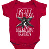 funny rude fart ninja ideal birthday gift or present Baby Bodysuit