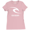 surfing ocean Ladies Fitted T-Shirt