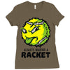 tennis ball racket Ladies Fitted T-Shirt
