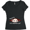September Peeking Out Baby Boy Women's Triblend Scoop T-shirt