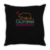 neon sign california republic flag bear Throw Pillow