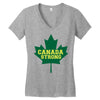 canada strong Women's V-Neck T-Shirt