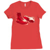red skinhead bovver boots ideal birthday gift or present Ladies Fitted T-Shirt