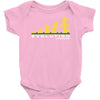 evolution of lego man Baby Onesie