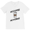 no coffee no workee V-Neck Tee