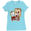 triple beagle portrait Ladies Fitted T-Shirt