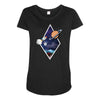 Space Triangle Maternity Scoop Neck T-shirt