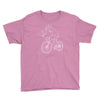 shark riding bicycle bike funny Youth Tee