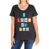 I Love my Dad Ladies Curvy T-Shirt