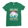 I Wish I Were a Unicorn So I Could Stab Idiots with My Head Ladies Fitted T-Shirt